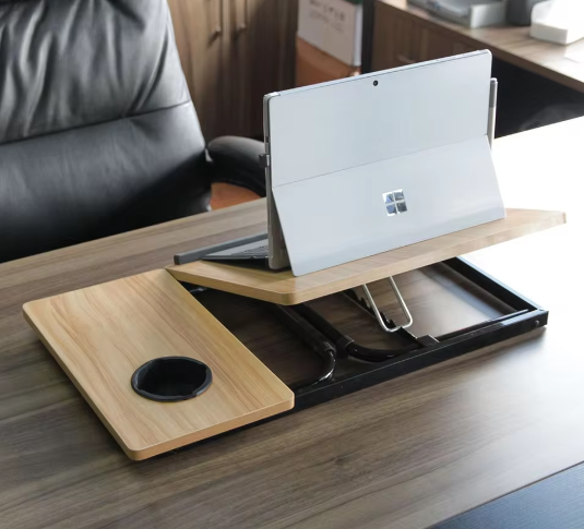 Opklapbare Laptoptafel met Bekerhouder – Verstelbaar Schootbureau voor Bed en Bank
