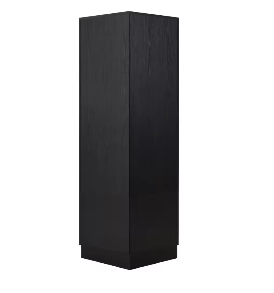 Moderne Garderobeset – Houten Halgarderobe met 4 Haken, 53×53×180 cm, Zwart