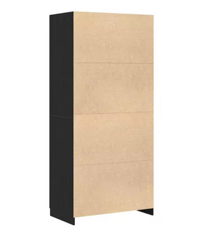 Zwarte Kledingkast met Deur – 90×52×200 cm, Stijlvolle Opbergkast voor Slaapkamer & Woonkamer