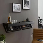 Houten Zwevende Wandplank met Verborgen Compartiment – 40×21×7,2 cm, Wandgemonteerde Opbergdoos