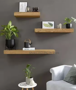 Houten Zwevende Wandplank met Verborgen Compartiment – 40×21×7,2 cm, Wandgemonteerde Opbergdoos