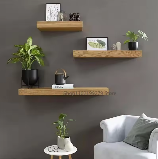 Houten Zwevende Wandplank met Verborgen Compartiment – 40×21×7,2 cm, Wandgemonteerde Opbergdoos