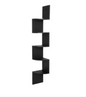 Zigzag Hoekwandplank – 5-Laags Zwevende Wandplank 25×25×156 cm, Wit & Zwart