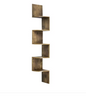 Zigzag Hoekwandplank – 5-Laags Zwevende Wandplank 25×25×156 cm, Wit & Zwart