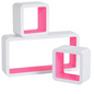 Set van 3 Decoratieve Kubus Wandplanken – Wit MDF, Modern en Stijlvol