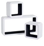 Set van 3 Decoratieve Kubus Wandplanken – Wit MDF, Modern en Stijlvol