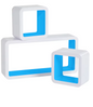 Set van 3 Decoratieve Kubus Wandplanken – Wit MDF, Modern en Stijlvol