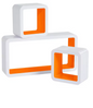Set van 3 Decoratieve Kubus Wandplanken – Wit MDF, Modern en Stijlvol