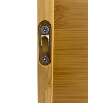 Bamboe Badkamerwandkast – Hangend Wandrek met 2 Deuren & 3 Planken