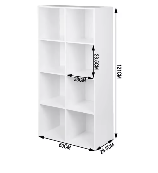 Boekenkast met 8 Kubussen – Vrijstaande Opbergkast & Organizer, Modern en Praktisch