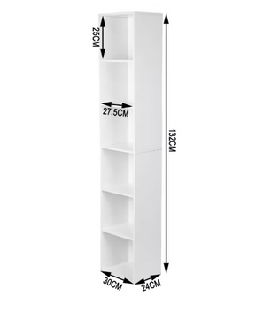 Witte Boekenkast met 4 Kubussen – Vrijstaande Opbergkast