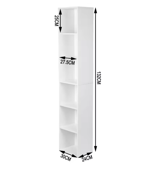 Witte Boekenkast met 4 Kubussen – Vrijstaande Opbergkast