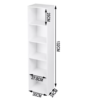 Witte Boekenkast met 4 Kubussen – Vrijstaande Opbergkast