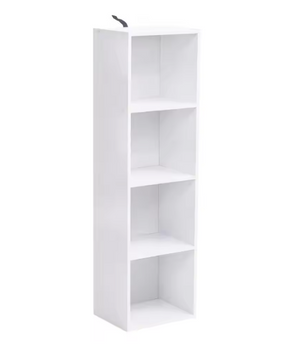 Witte Boekenkast met 4 Kubussen – Vrijstaande Opbergkast