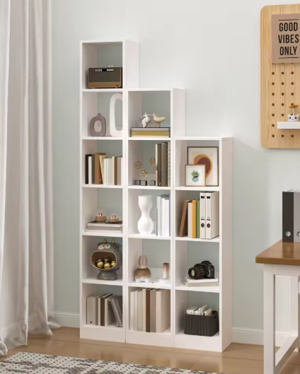 Witte Kubus Boekenkast – Moderne Opbergkast met 5 Planken