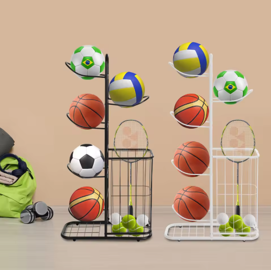 5-laags Sport Opbergrek – Vrijstaande Balhouder & Organizer