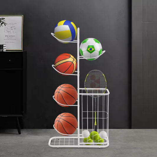 5-laags Sport Opbergrek – Vrijstaande Balhouder & Organizer