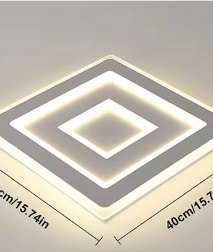 Moderne Vierkante LED Plafondlamp – 42W Acryl Wit, Slaapkamer & Woonkamer