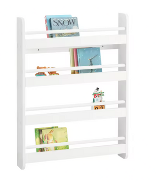 Kinderboekenkast met 4 Planken – Wandplank & Organizer voor Boeken en Decoratie