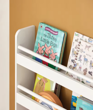 Kinderboekenkast met 4 Planken – Wandplank & Organizer voor Boeken en Decoratie