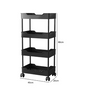 Meerlaags Trolley Opbergrek – 3 of 4 Lagen met Wielen, Kunststof Organizer