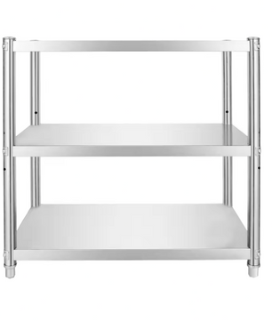 3-Laags Roestvrijstalen Opbergrek – Verstelbaar & Duurzaam Keukenrek