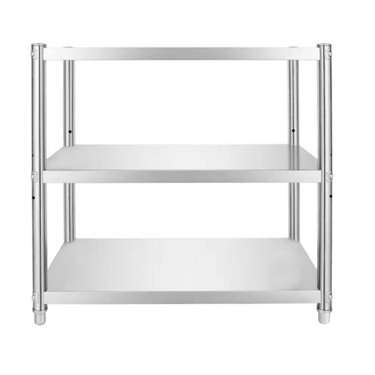 3-Laags Roestvrijstalen Opbergrek – Verstelbaar & Duurzaam Keukenrek