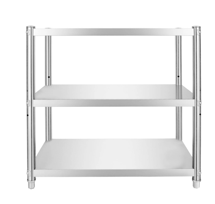 3-Laags Roestvrijstalen Opbergrek – Verstelbaar & Duurzaam Keukenrek