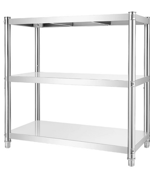 3-Laags Roestvrijstalen Opbergrek – Verstelbaar & Duurzaam Keukenrek