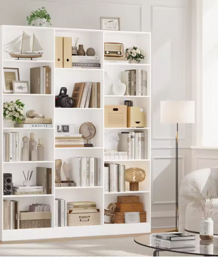 Boekenkast met 17 Vakken – Hoge Opbergkast & Organizer 188 cm
