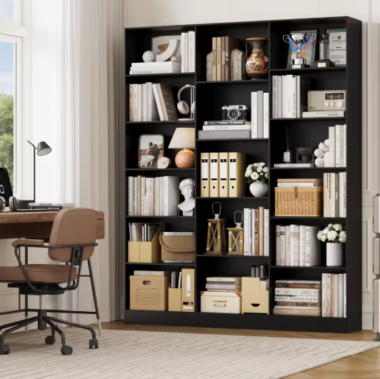 Boekenkast met 17 Vakken – Hoge Opbergkast & Organizer 188 cm