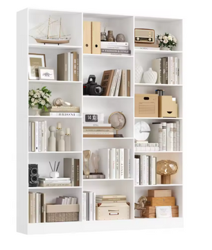 Boekenkast met 17 Vakken – Hoge Opbergkast & Organizer 188 cm