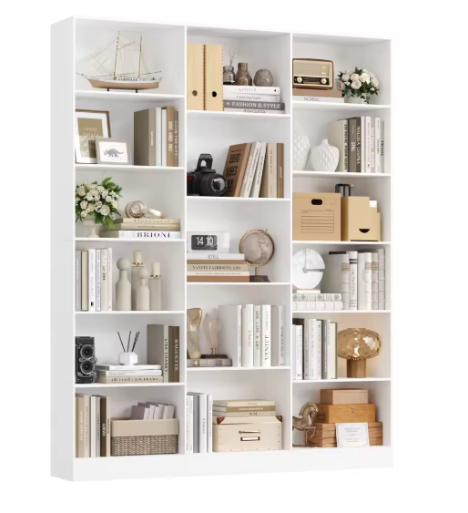 Boekenkast met 17 Vakken – Hoge Opbergkast & Organizer 188 cm