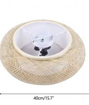Rotan Hanglamp – Handgeweven Bamboe Plafondlamp, Modern & Minimalistisch