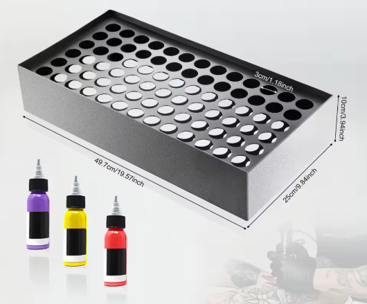 Wandrek met 78 Gaten – IJzeren Pigment- en Organizerrek voor Nagellak & Lippenstift