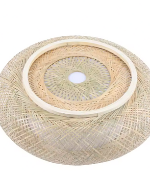 Rotan Hanglamp – Handgeweven Bamboe Plafondlamp, Modern & Minimalistisch