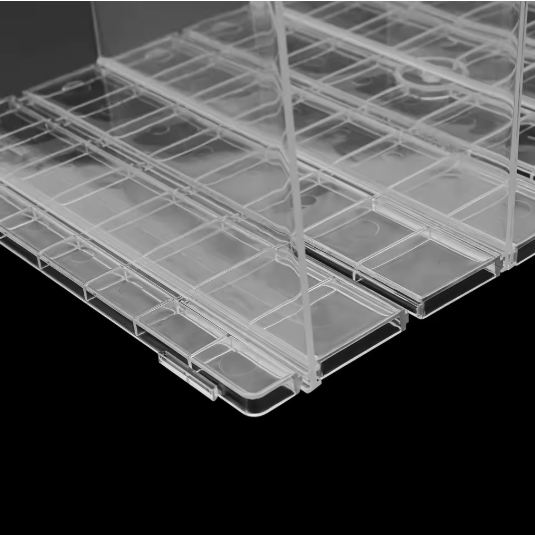 Set van 2 Handtas Organizers – Transparant PC Opbergrek met 10 Verdelers, Vrijstaand 41,5x23,9x20 cm