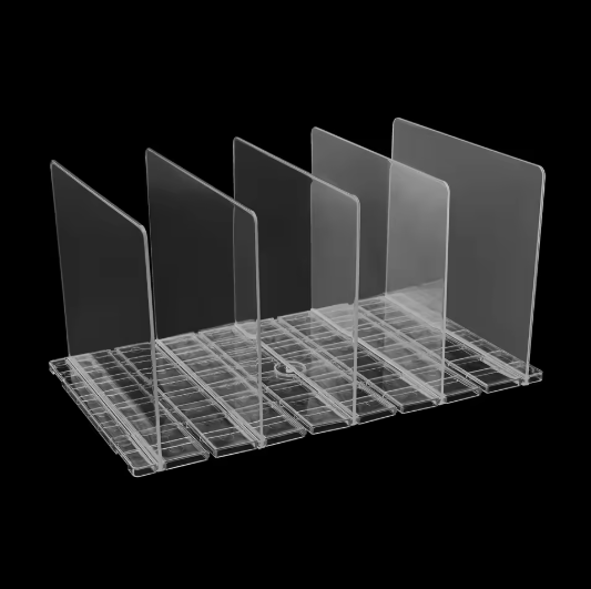 Set van 2 Handtas Organizers – Transparant PC Opbergrek met 10 Verdelers, Vrijstaand 41,5x23,9x20 cm