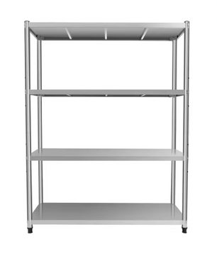 4-Laags Roestvrijstalen Opbergrek – Stevig & Verstelbaar voor Keuken en Opslagruimte