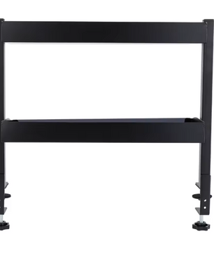 Opklembare Bureauplank met 2 Niveaus – Verstelbaar Opbergrek van Staal, Zwart