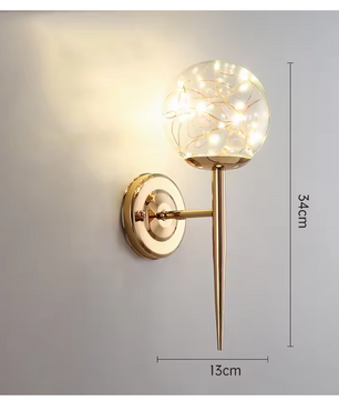 Moderne Glazen Sterren Wandlamp – Decoratieve LED Verlichting voor Slaapkamer & Woonkamer