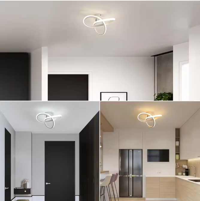 Moderne LED Plafondlamp – 20W Wit met 3 Lichtstanden, 25 cm