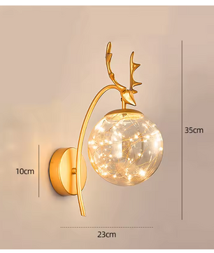 Moderne Glazen Sterren Wandlamp – Decoratieve LED Verlichting voor Slaapkamer & Woonkamer
