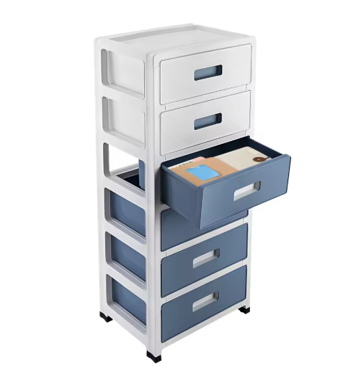Archiefkast met 6 Laden – Afsluitbare Kantoororganizer met Stille Wielen, Ruime Meerlaagse Opbergruimte voor Thuis en Kantoor