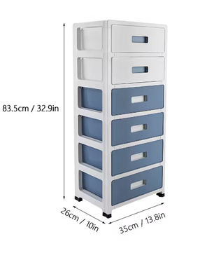 Archiefkast met 6 Laden – Afsluitbare Kantoororganizer met Stille Wielen, Ruime Meerlaagse Opbergruimte voor Thuis en Kantoor