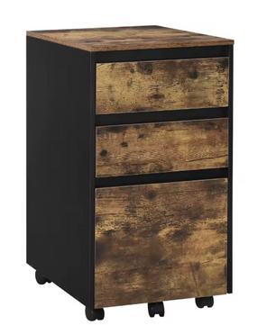 Mobiele Archiefkast met 3 Laden – Kantoor Organizer met Wielen en Industriële Look