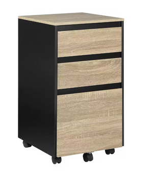 Mobiele Archiefkast met 3 Laden – Kantoor Organizer met Wielen en Industriële Look