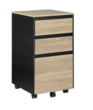 Mobiele Archiefkast met 3 Laden – Kantoor Organizer met Wielen en Industriële Look