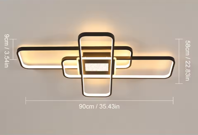 Moderne LED Plafondlamp – 56W Dimbaar met Afstandsbediening & App, 90 cm