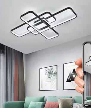 Moderne LED Plafondlamp – 56W Dimbaar met Afstandsbediening & App, 90 cm